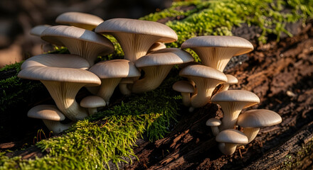 Dew-Kissed Wild Mushrooms