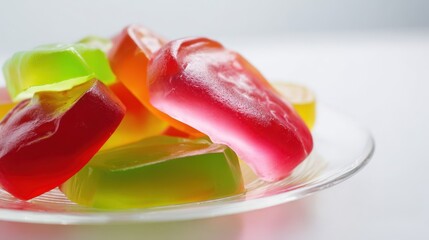 Colorful Jelly Candies on a Plate Ready for Tasting