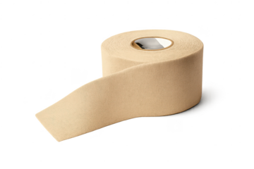 Roll of Adhesive Medical Tape with transparent background close-up