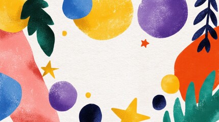 Colorful Shapes and Patterns in a Creative Design