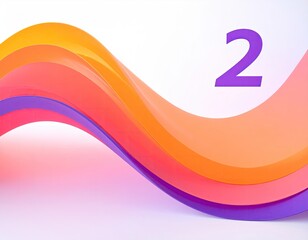 Abstract wave, gradient color layers, number two
