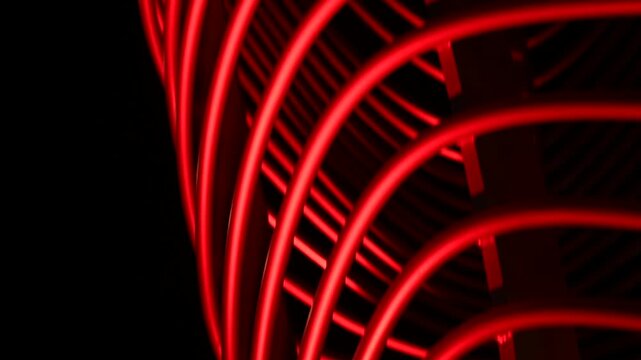 Abstract Metal Sculpture at District 56 park in Elk Grove California in December. HD, 4k.