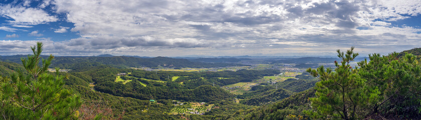 岡山 鬼ノ城から岡山平野を望む