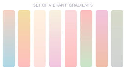 Light Soft pastel color gradient collection