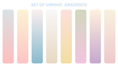 Fototapeta premium Light Soft pastel color gradient collection