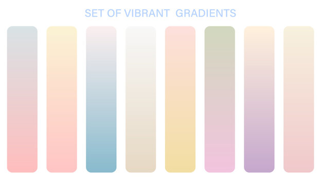 Light Soft pastel color gradient collection