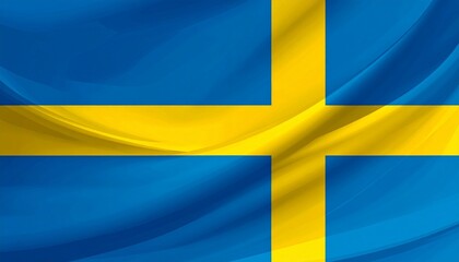Swedish Flag with Nordic Cross – Symbol of National Identity and Scandinavian Heritage