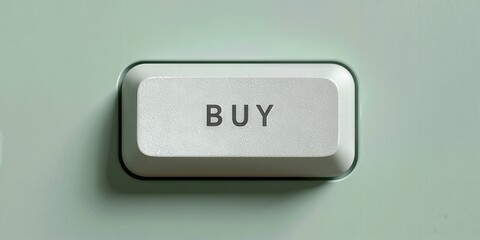 Buy Button: a close-up image of a buy button, highlighting the call to action, and representing the act of making a purchase or transaction. 