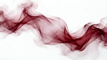 Red Flowing Smoke Abstract