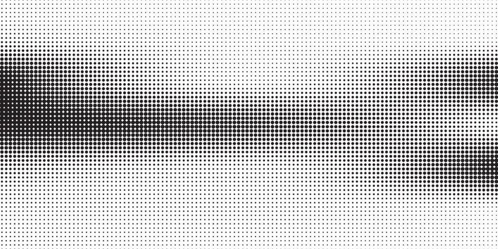 Dotted halftone gradient texture. Vanishing polka dot background. Repeating dots gradation pattern background. Black fading comic pop art overlay backdrop. Raster effect wallpaper. Vector halftone