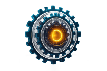 Mechanical Cogwheel's intricate design: A close-up view unveils a complex arrangement of interlocking cogwheels. This image highlights the synergy of precision engineering.
