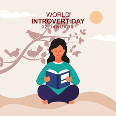 World Introvert Day background