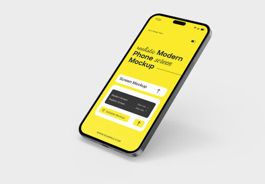 Phone Screen Mockup PSD Template