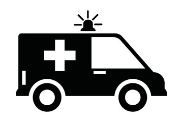Minimalist Ambulance icon Vector stock illustration.ai