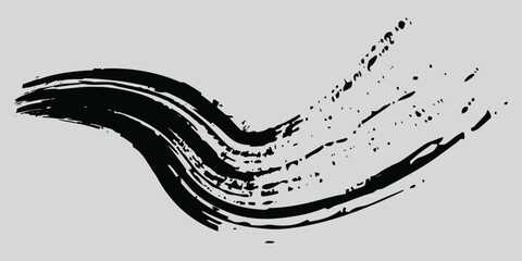 Brush strokes texture. Black Brush strokes isolated on white background. splash