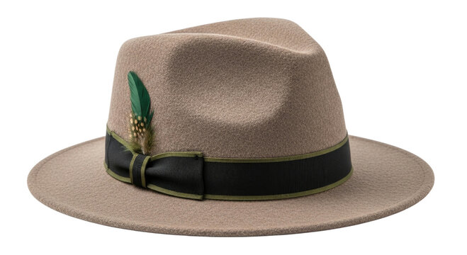 Fedora hat with feather cutout png
