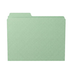 Fototapeta premium Light green cardboard file folder for document organization