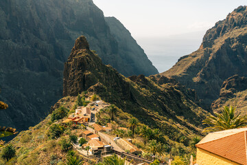 pictoresque Masca village and Masca valley during beautiful. Tenerife village © IBRESTER