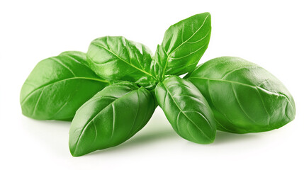 Basil leaves. Basil leaves isolated on white