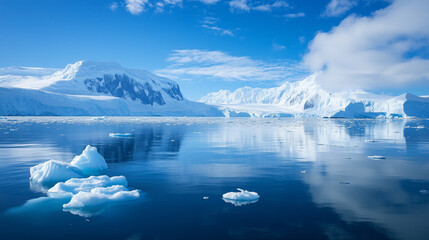Fototapeta premium iceberg formation on sunny blue Atlantic Ocean