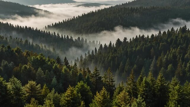 Fog over a Forest