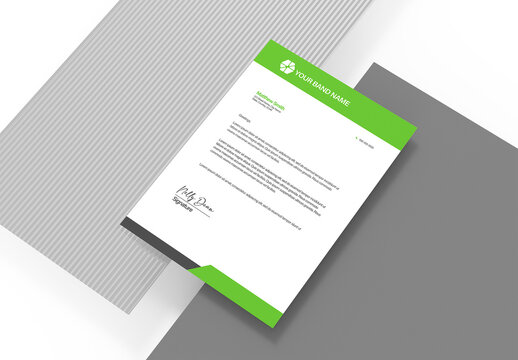 Minimal A4 Letterhead Mockup