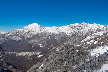 Alps panorama with Legnone peak, the highest summit of Lecco province