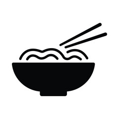 Bowl of rice with chopsticks symbol