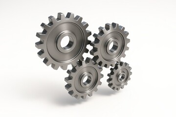 Interlocked Gears: A close-up view of intricately meshed gears, symbolizing teamwork, efficiency, and the harmonious functionality of industrial or mechanical processes.