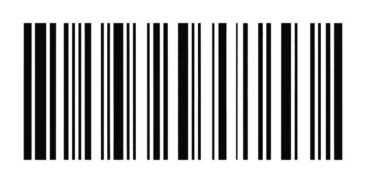 Barcode Vector Icon, realistic black bar code illustration