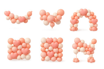 Romantic balloon display for celebrations and event decor