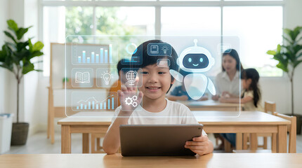 Artificial intelligence in education concept
