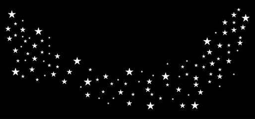 Star trail in white, golden, black and red with white and black background. star sparkle show in Night. vector illustration