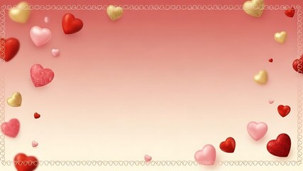 Romantic heart background for valentine day