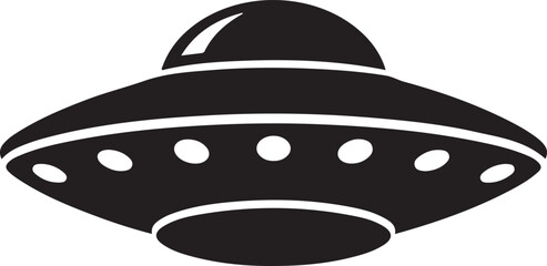 UFO silhouette minimal design.