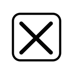 Obraz premium Crossed drumsticks icon with rounded edges