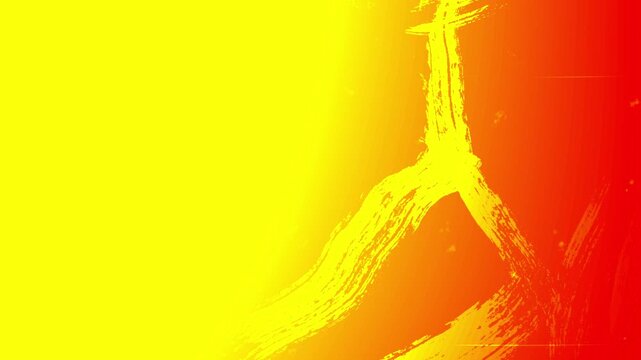 Heavy Vintage Damage Old Retro 4K Film Burn - Yellow Side Leak