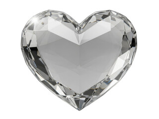 Clear crystal heart