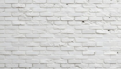 Obraz premium Textured White Brick Wall Background with Subtle Imperfections in a Clean and Minimalist Style
