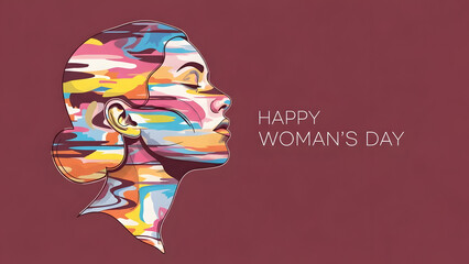 International women's day celebration with empowering silhouette