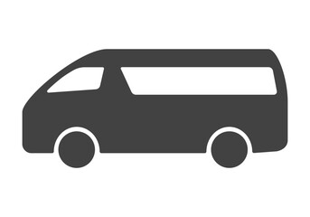 バン、ワゴン、商用車　シルエット　窓あり