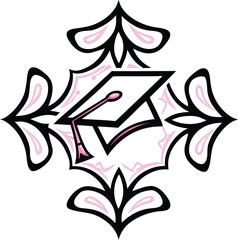 Obraz premium student learning process icon Black silhouette vector illustration on transparent background