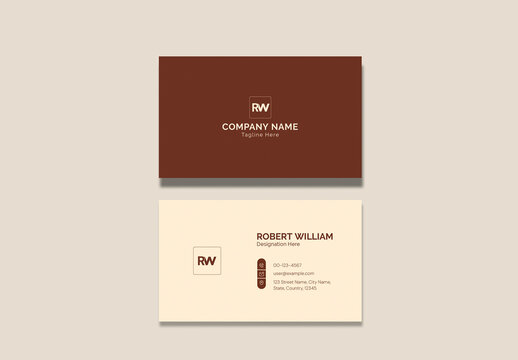 Corporate Branding Business Card Design with Double Sided Minimal Layout