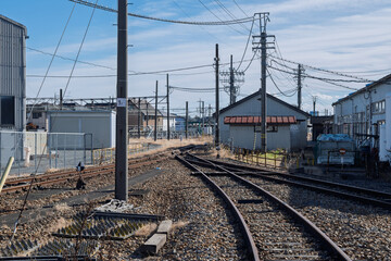 ぐんま車両センター近くのレール