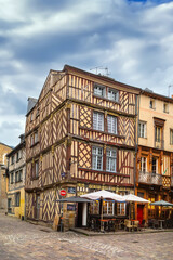 Street in Rennes downtown, France