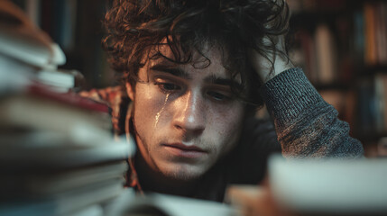 Acute stress disorder and emotional breakdown due to overwhelming study or work pressure. Intense burden of academic or professional demands.