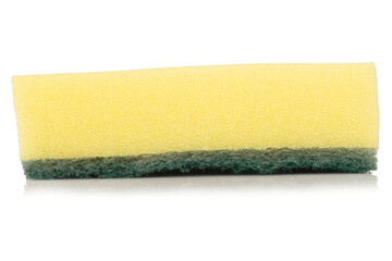 Dish scrubbing sponge isolated on white background