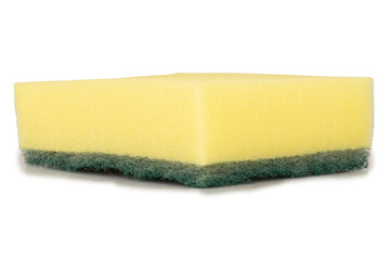 Dish scrubbing sponge isolated on white background