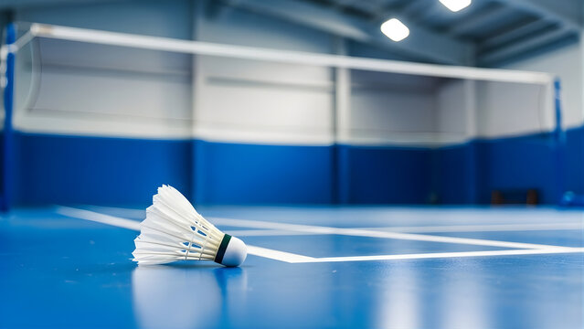 badminton racket and shuttlecock