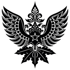 Obraz premium Betawi pattern white background 